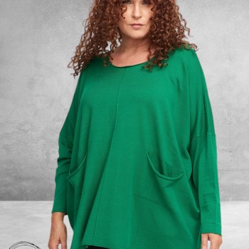 AMANDINE  Trui Oversize Zakjes Groen