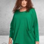 AMANDINE  Trui Oversize Zakjes Groen