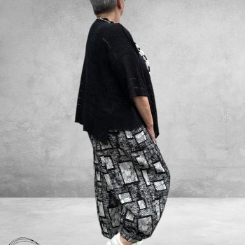 Amandine Trui A-Lijn Asymmetrisch Zwart