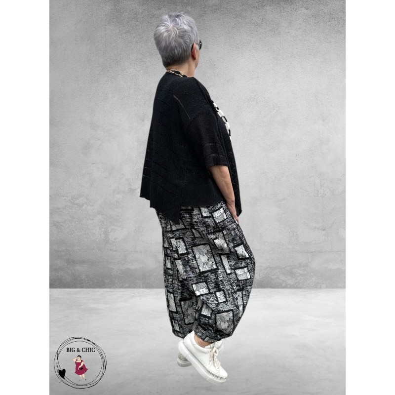 Amandine Trui A-Lijn Asymmetrisch Zwart