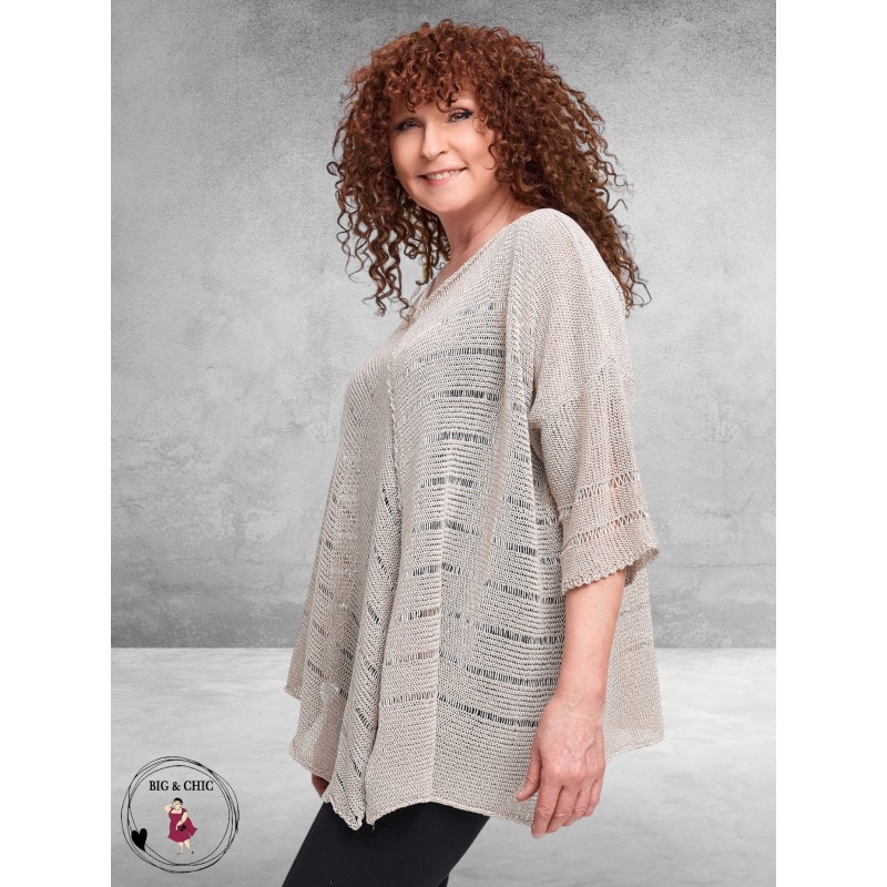 Amandine Trui A-Lijn Asymmetrisch Zand