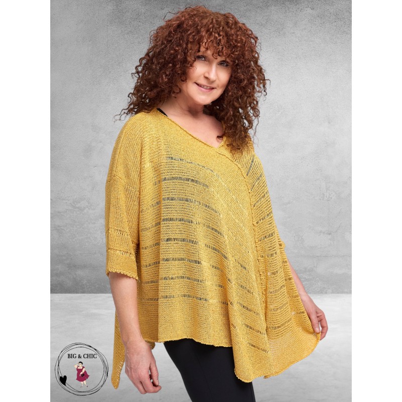 Amandine Trui A-Lijn Asymmetrisch Geel