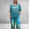 Amandine Trui Zomer Laagjeslook Turquoise