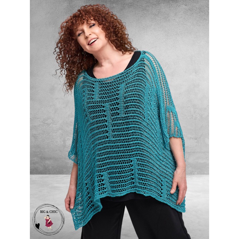 Amandine Trui Zomer Laagjeslook Turquoise