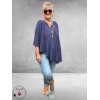 Amandine Trui A-Lijn Asymmetrisch Blauw