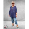 Amandine Trui A-Lijn Asymmetrisch Blauw