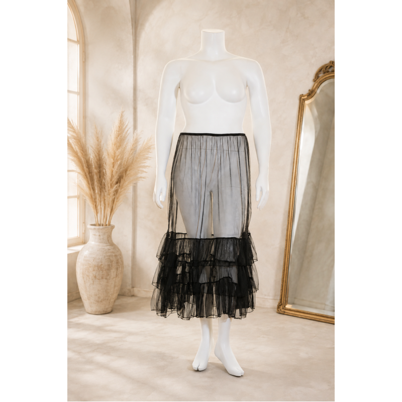 Amandine Petticoat Onderrok Zwart