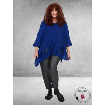 AMANDINE Trui Cut Outs Koningsblauw