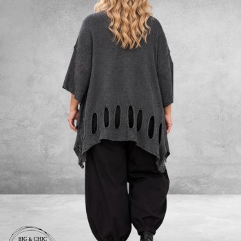 AMANDINE Trui Cut Outs Grijs