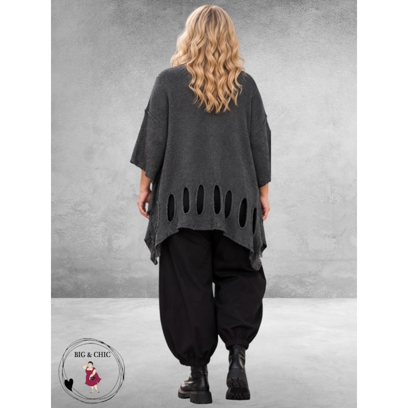AMANDINE Trui Cut Outs Grijs