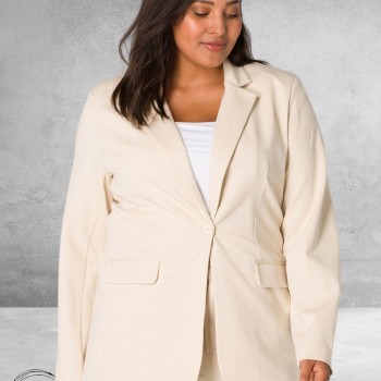 Base Level Blazer Yacey Light Beige