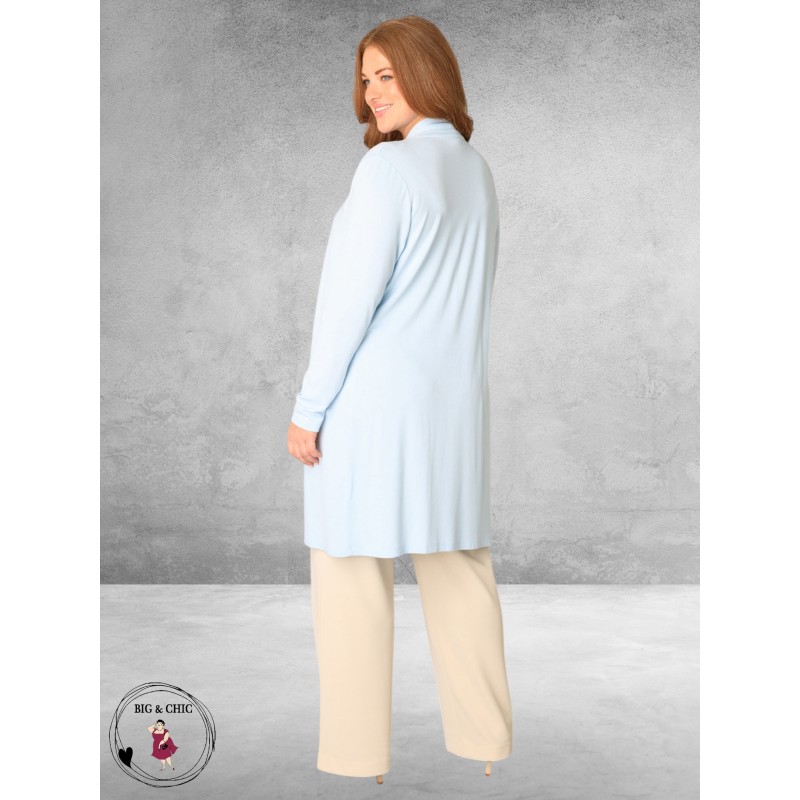 Base Level Cardigan Ayla Long  Light Blue