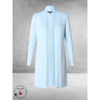 Base Level Cardigan Ayla Long  Light Blue