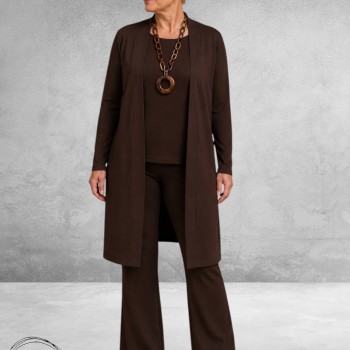 Base Level Cardigan Ayla Long  Bruin