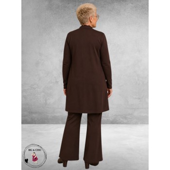 Base Level Cardigan Ayla Long  Bruin