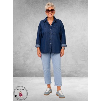Base Level Jeansblouse Bella Mid Blue