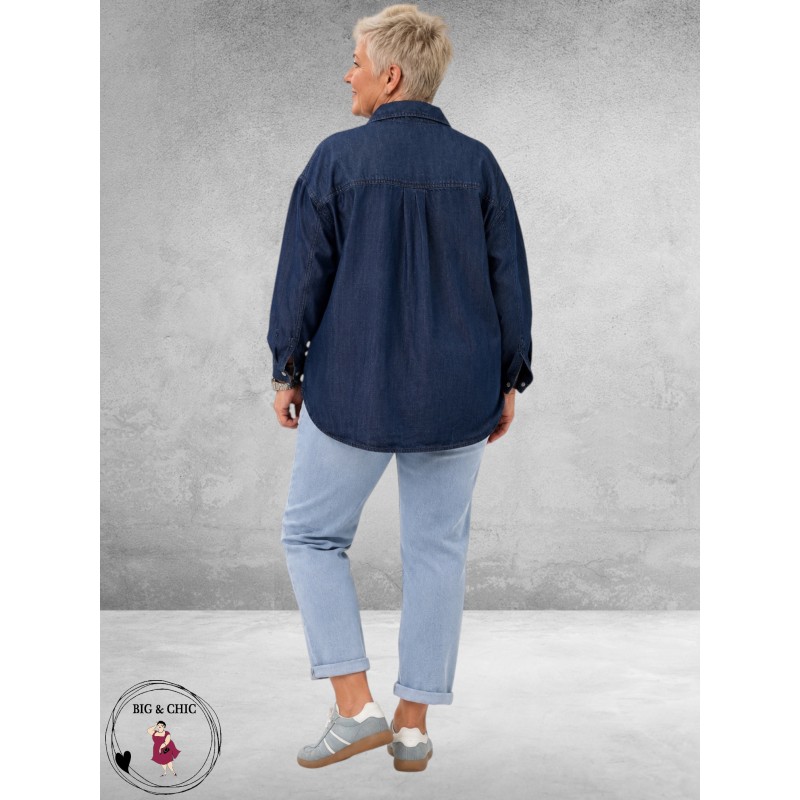 Base Level Jeansblouse Bella Mid Blue