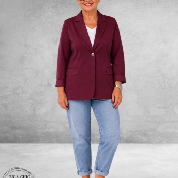 Base Level Blazer Yelena Red Wine