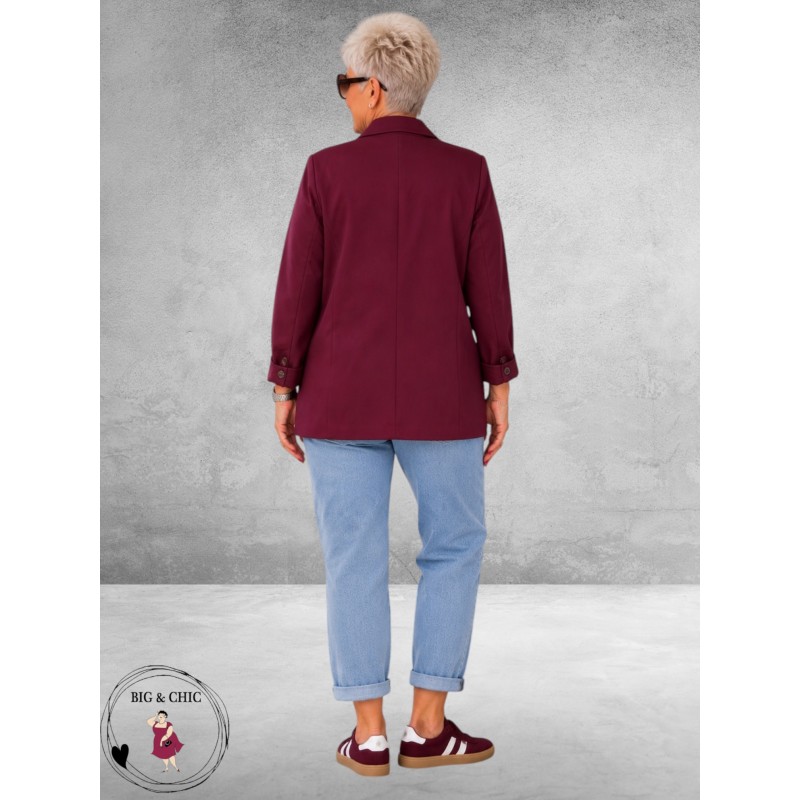 Base Level Blazer Yelena Red Wine