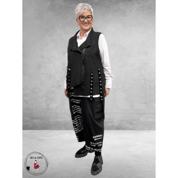 CHALONA Ballonbroek Zwart Met Witte Tekst