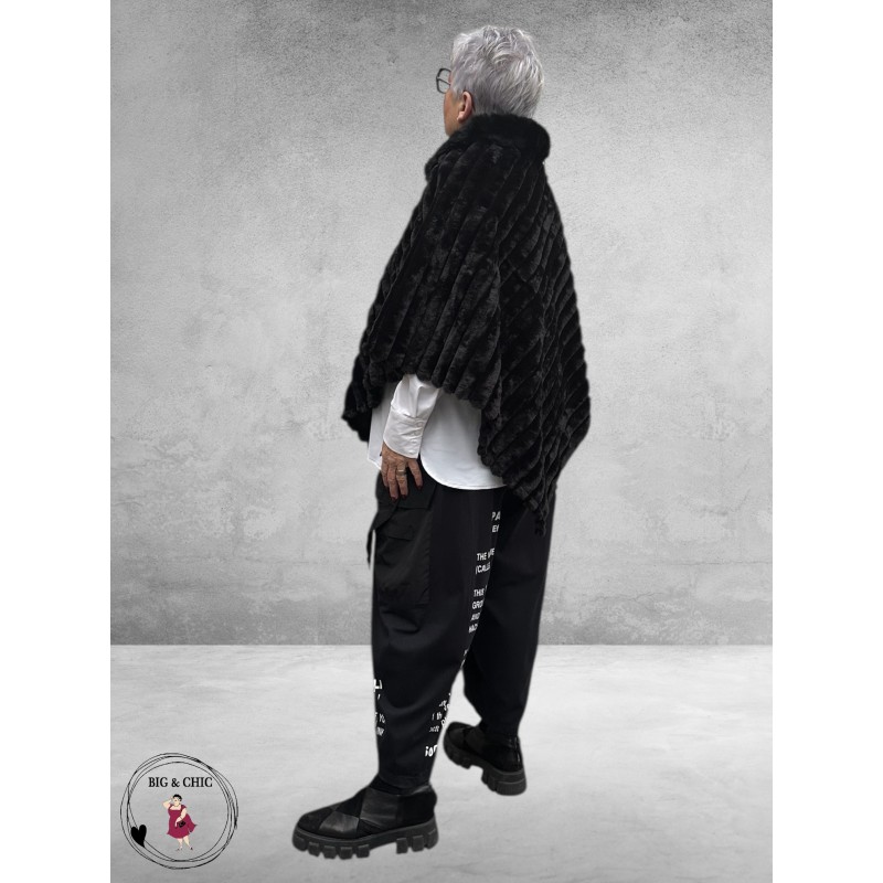 CHALONA Ballonbroek Zwart Met Witte Tekst