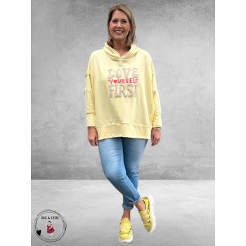 New Collection Hoodie-Sweater Statement Geel