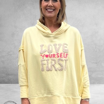 New Collection Hoodie-Sweater Statement Geel