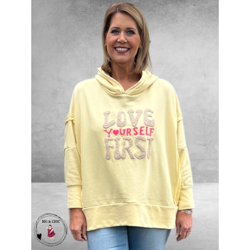 New Collection Hoodie-Sweater Statement Geel