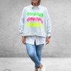New Collection Sweater Smile Lichtblauw