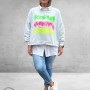 New Collection Sweater Smile Lichtblauw