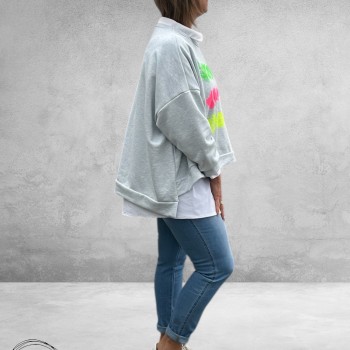 New Collection Sweater Smile Lichtblauw