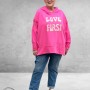 New Collection Hoodie-Sweater Statement Roze