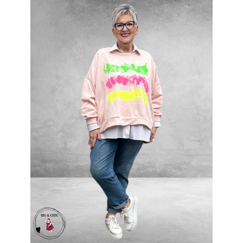 New Collection Sweater Smile Roze