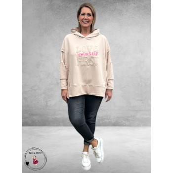 New Collection Hoodie-Sweater Statement Beige