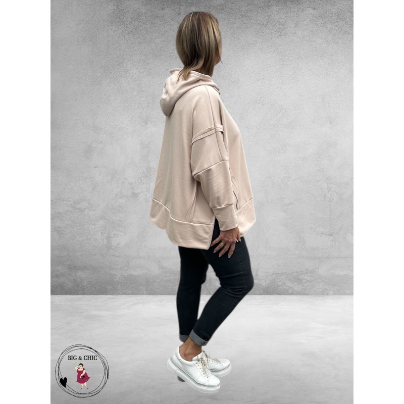 New Collection Hoodie-Sweater Statement Beige