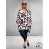 DIVAS PLANET Blouse Wit/Rood/Bruin