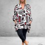 DIVAS PLANET Blouse Wit/Rood/Bruin