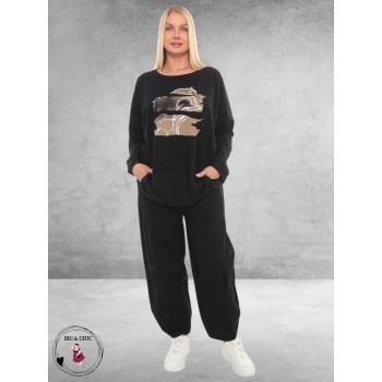 DIVAS PLANET Shirt Zwart Abstract