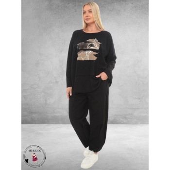 DIVAS PLANET Shirt Zwart Abstract