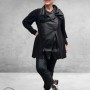 DIVAS PLANET Gilet Zwart Leerlook