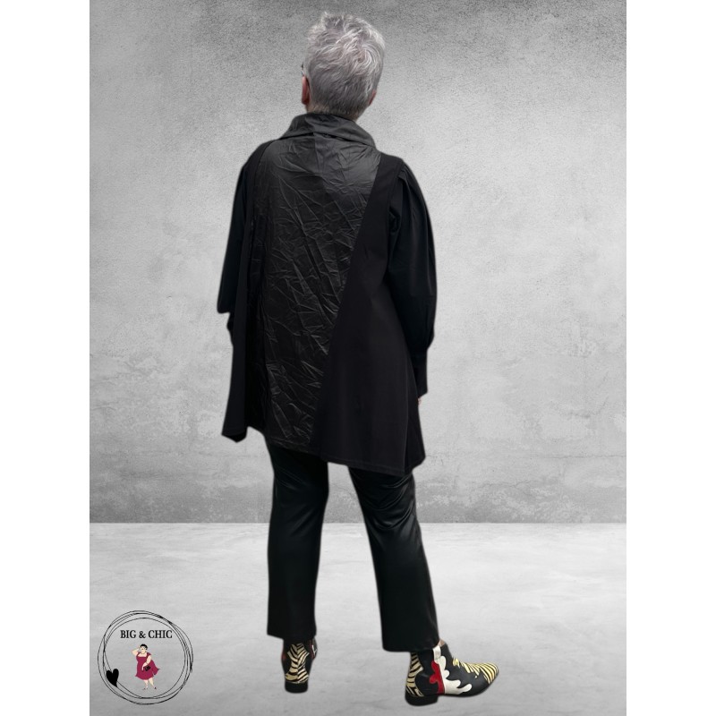 DIVAS PLANET Gilet Zwart Leerlook