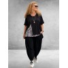 Divas Shirt Speelse Twist Zwart/Wit