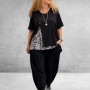 Divas Shirt Speelse Twist Zwart/Wit
