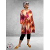 DYB Tuniek Oranje-Pink Abstract Print
