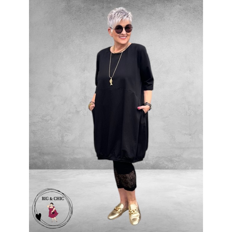 DYB Ballon Jurk/Tuniek Katoen Zwart