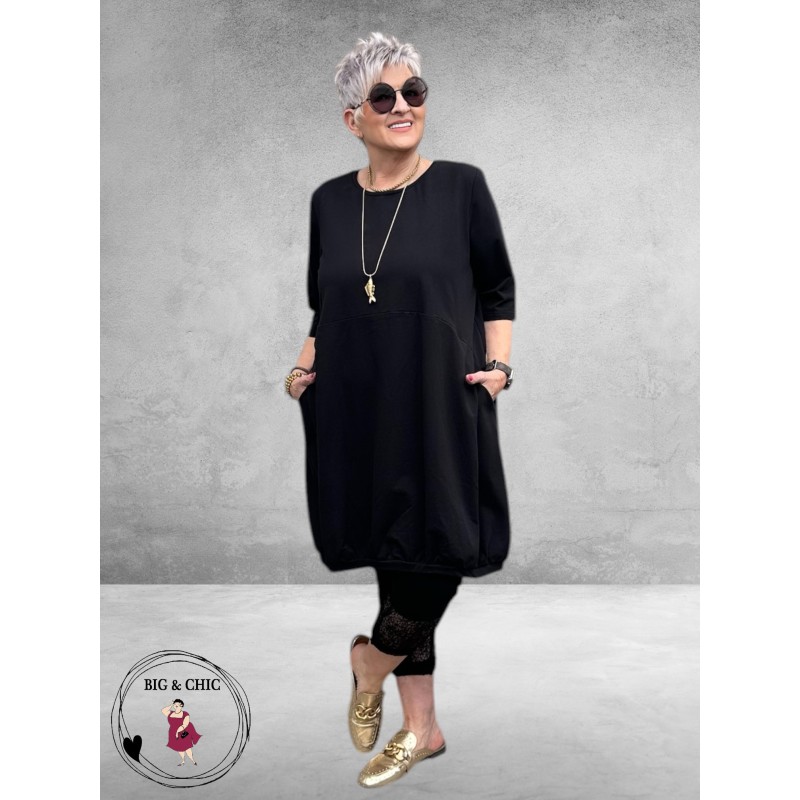 DYB Ballon Jurk/Tuniek Katoen Zwart