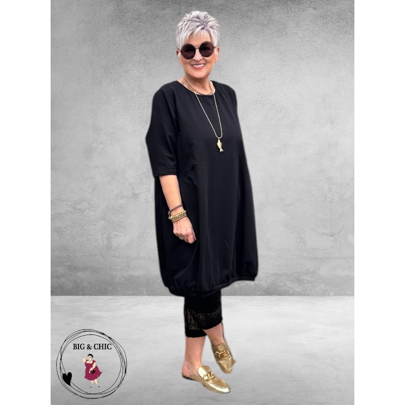 DYB Ballon Jurk/Tuniek Katoen Zwart