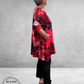 DYB Tuniek Artistiek Print Rood/Zwart