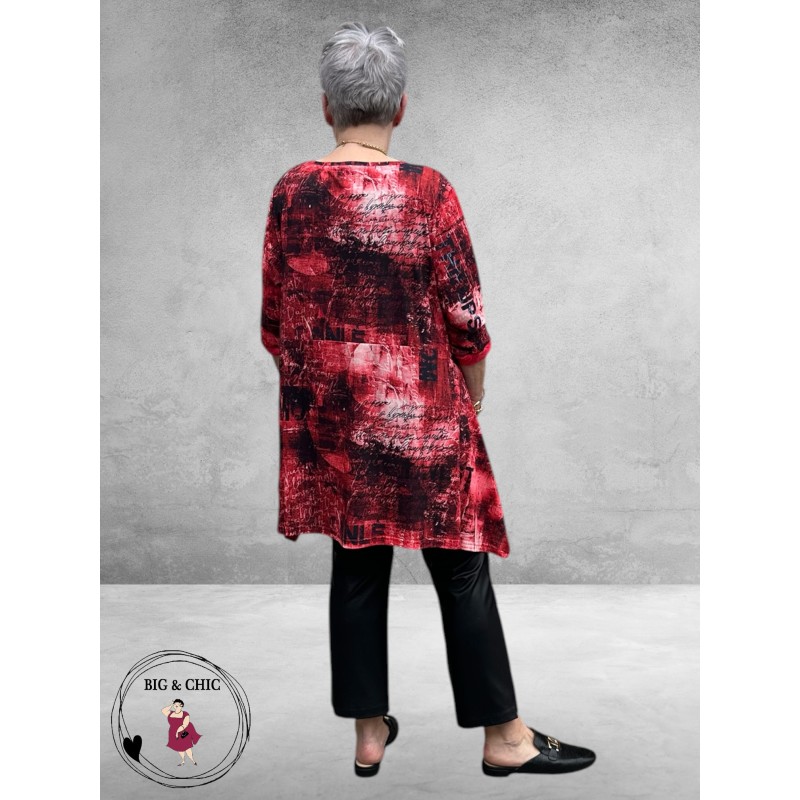 DYB Tuniek Artistiek Print Rood/Zwart