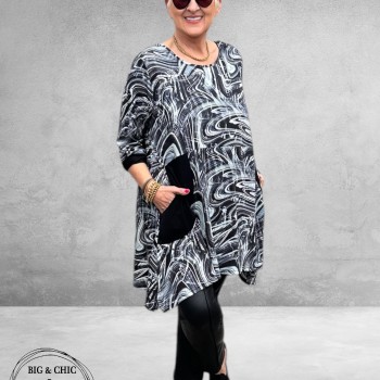DYB Tuniek Artistiek Print Zwart/Wit